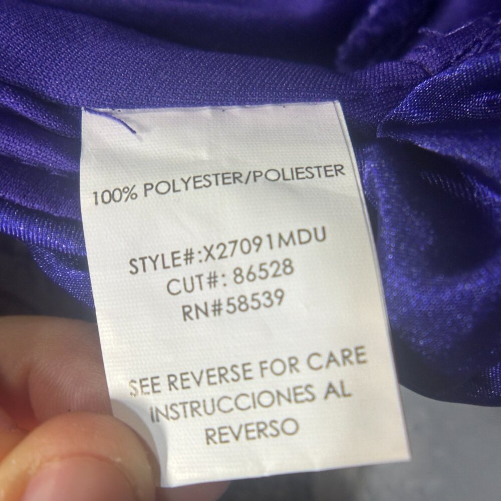 EUC Speekless Purple Maxi Dress Sparkle Ombre Size XS (Prom Homecoming Dress) - Picture 12 of 14